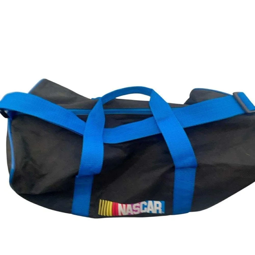 Vintage NASCAR‎ Duffle Bag Black MBNA Motorsports Travel Gym Bag Sport Racing